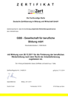 Maßnahmenzertifikat Sicherungsposten