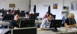 Die Labyrintus-Teilnehmer im PC-Kabinett
