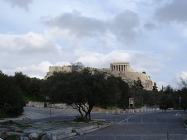 Blick auf die Akropolis