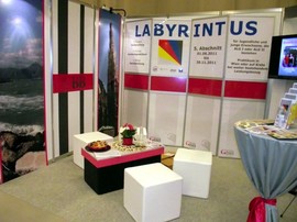 Unser Messestand zum IdA-Projekt Labyrintus