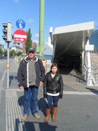 Steffi und Herr Gehrke unterwegs zum Praktikumsplatz