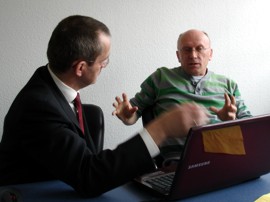 Thomas Rauh und Matthias Scharlach im Gespräch