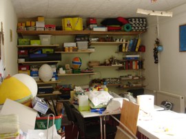 Das Bastelzimmer.